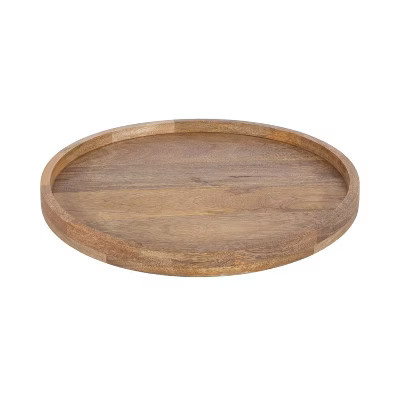 Kate and Laurel Halsey Round Lazy Susan Tray, 18x18, Natural | Target