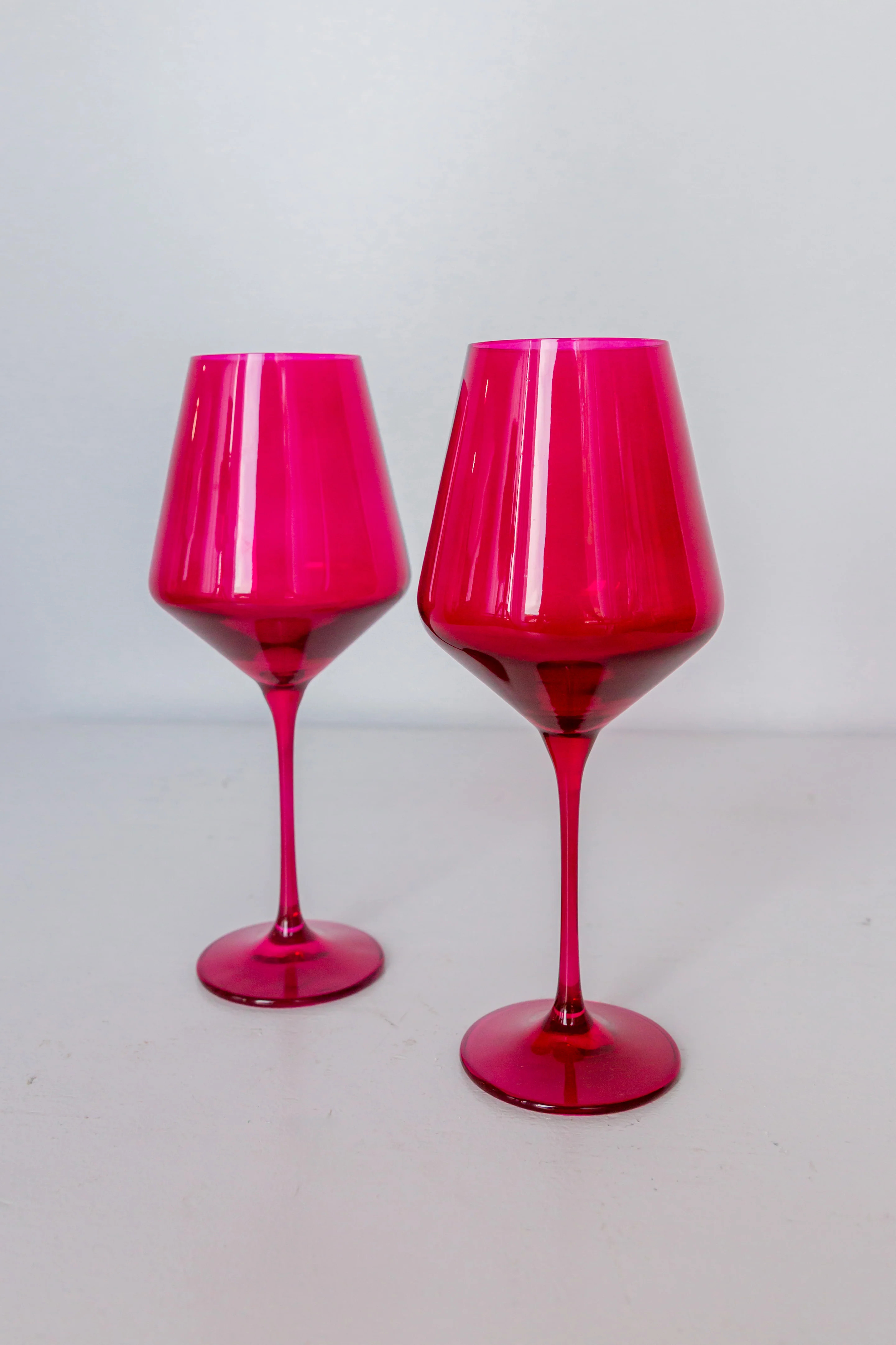 Estelle Colored Wine Stemware - Set of 2 {Viva Magenta (Our Fuchsia)} | Estelle Colored Glass