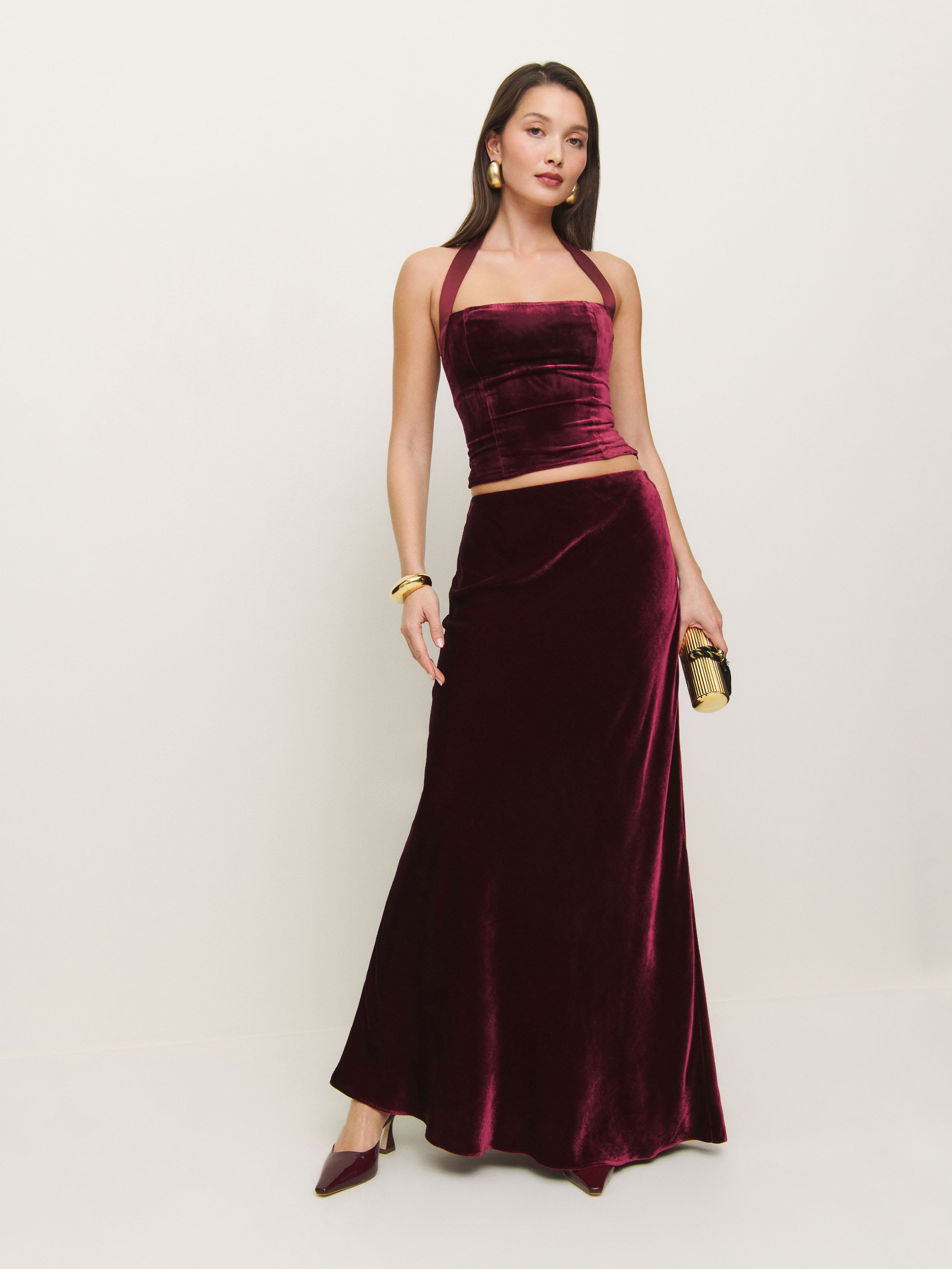 Bella Velvet Skirt | Reformation (Global)