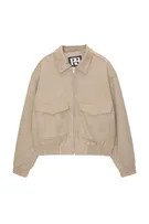 Cropped faux suede jacket | PULL and BEAR UK