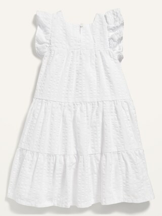 Ruffle-Trim Seersucker Swing Dress for Toddler Girls | Old Navy (US)