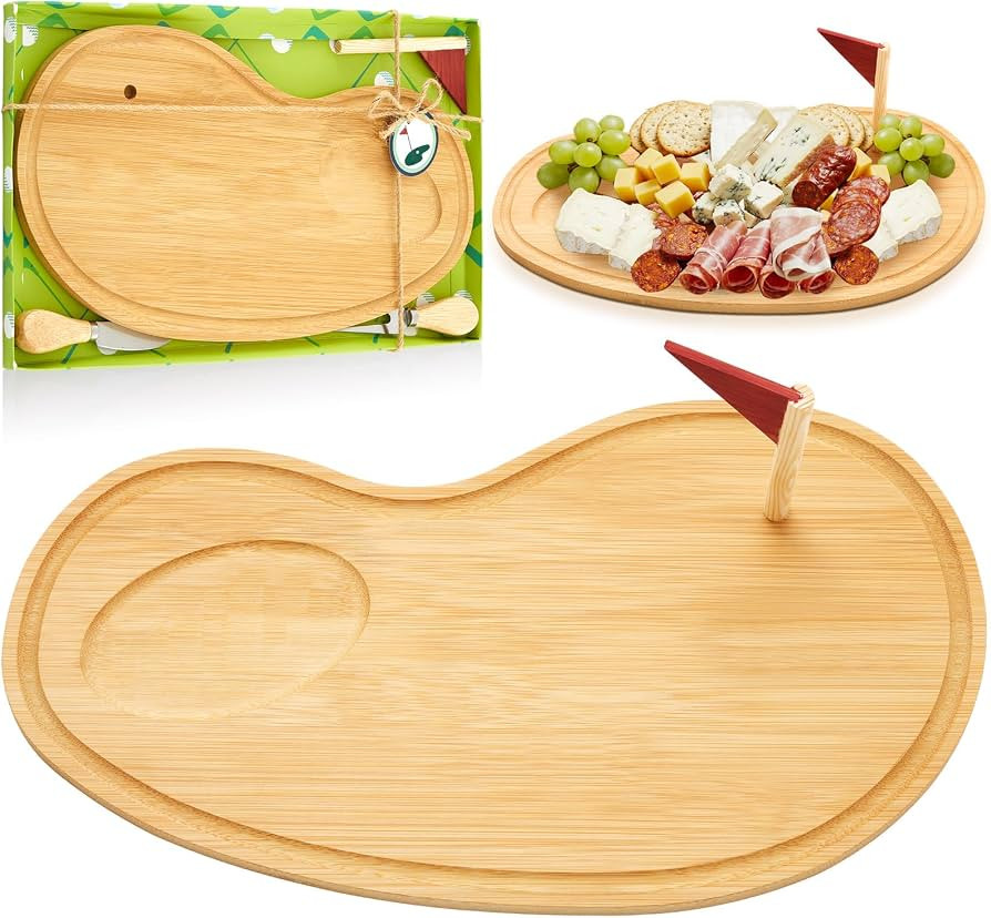 Ziliny Golf Cheese Board Gift Set Golf Party Favor Prizes Charcuterie Wood Board with Knives and ... | Amazon (US)