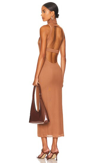 Serenity Midi Dress in Saddle | Revolve Clothing (Global)