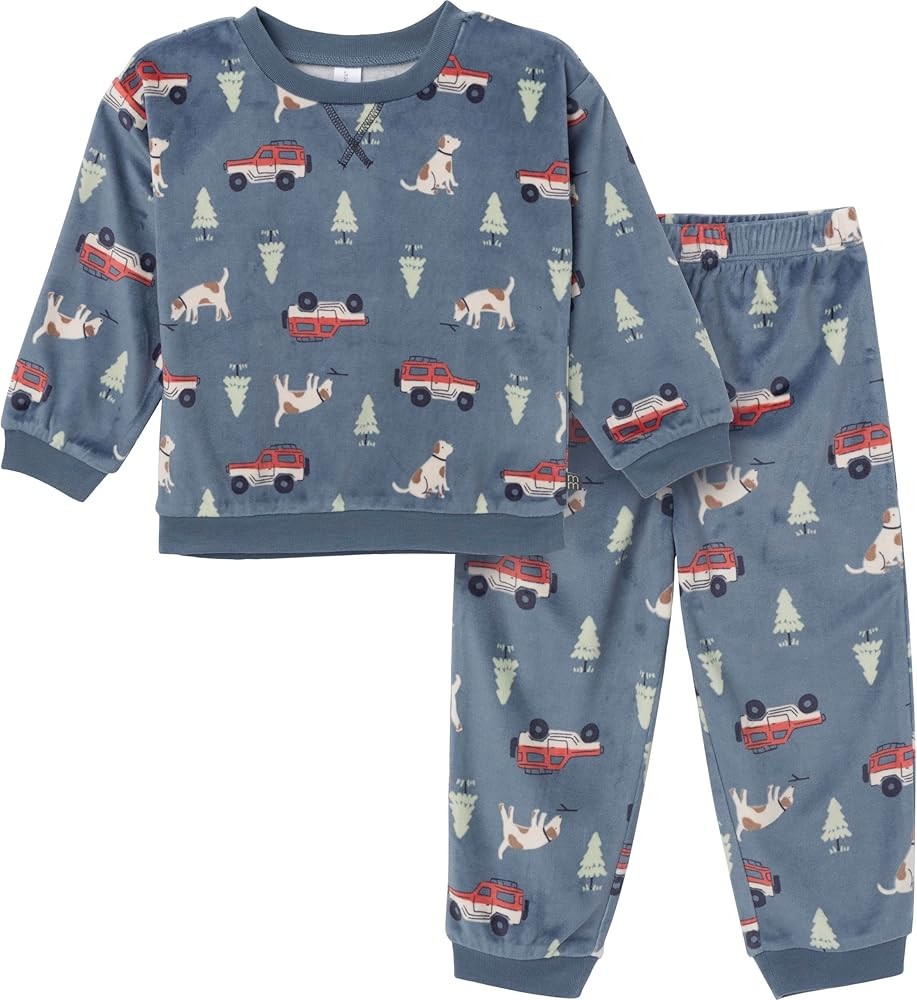 Modern Moments by Gerber Unisex Toddler Bunny Fleece 2-Piece Sweater & Pant Pajama Set | Amazon (US)