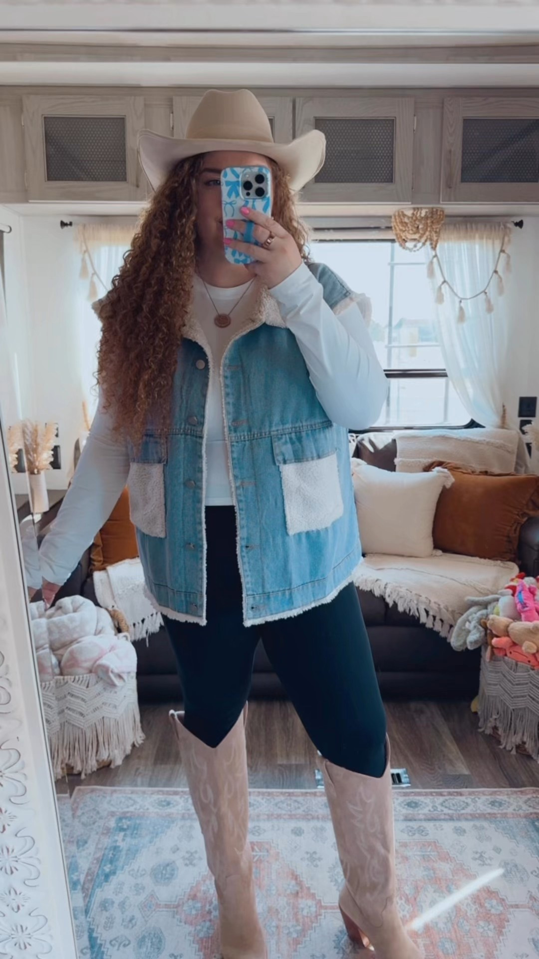 🌾 autumn ready & effortlessly western 🌾 cozy denim vest meets khaki cowgirl hat + boots 🤎 concert outfit | concert look | boho cowgirl | Nashville outfit | Nashville bachelorette look | Morgan wallen concert outfit | Taylor swift concert outfit | country concert outfit | western concert outfit | concert season | cowgirl boots | amazon cowgirl boots | beige cowgirl boots | amazon beige cowgirl boots | amazon boots | amazon finds | amazon fashion | amazon outfit | amazon look | amazon concert outfit | amazon concert finds | western concert outfit | western fashion | amazon western fashion | amazon western outfit | vest | amazon vest | amazon denim vest | oversized denim vest | leggings | amazon leggings | black leggings | leggings outfit | western leggings outfit | white long sleeve top | Amazon white fitted top | amazon cowgirl hat | cowgirl hat | amazon neutral cowgirl hat | fall concert | fall concert outfit | fall western outfit 

#LTKStyleTip #LTKSaleAlert #LTKMidsize