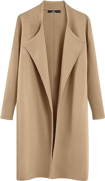 LILLUSORY Women's Long Wool Cardigan Sweaters Oversized Fall Dressy Coatigan Light Casual Jackets... | Amazon (US)