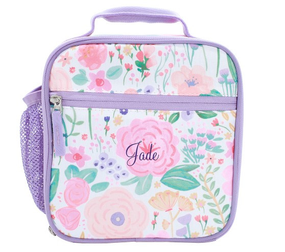 Mackenzie Lavender Floral Blooms Lunch Boxes | Pottery Barn Kids