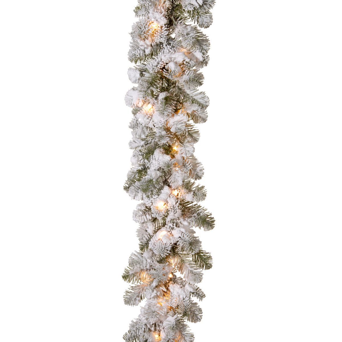 National Tree Company 9 ft. Snowy Camden Artificial Spruce Pre-Lit Indoor / Outdoor Garland | Kohl's