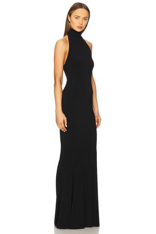 Norma Kamali Halter Fishtail Gown in Black from Revolve.com | Revolve Clothing (Global)
