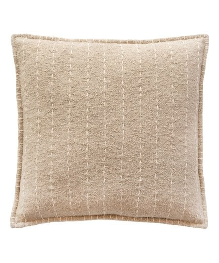 Tan Stripe Linen Throw Pillow | Zulily