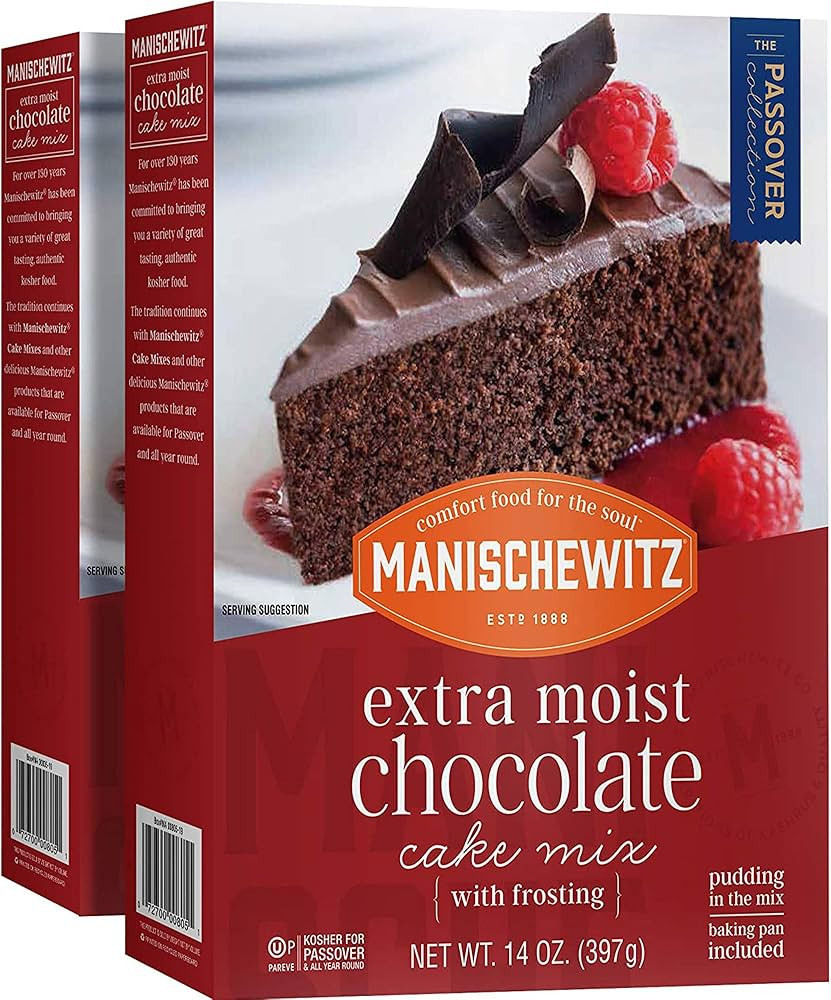 Manischewitz Extra Moist Cake Mix With Frosting 14oz (2 Pack), Kosher for Passover, Pan included,... | Amazon (US)