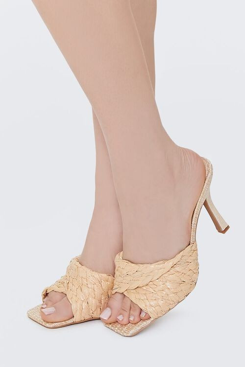 Basketwoven Open-Toe Stiletto Heels | Forever 21 (US)