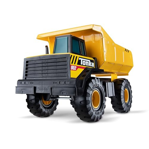 Tonka Steel Classics Mighty Dump Truck - Made with Steel & Sturdy Plastic, Yellow Toy Construction Truck, Boys and Girls, Kids, Toddlers, Ages 3+ | Amazon (US)
