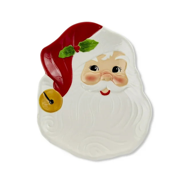 Mr. Christmas Decorative 6-inch Ceramic Santa Trinket Tray, Red - Walmart.com | Walmart (US)