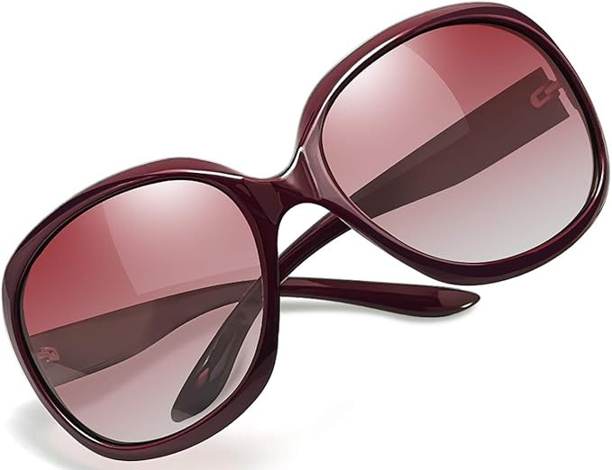 Joopin Polarized Sunglasses for Women Vintage Big Frame Sun Glasses Ladies Shades | Amazon (US)