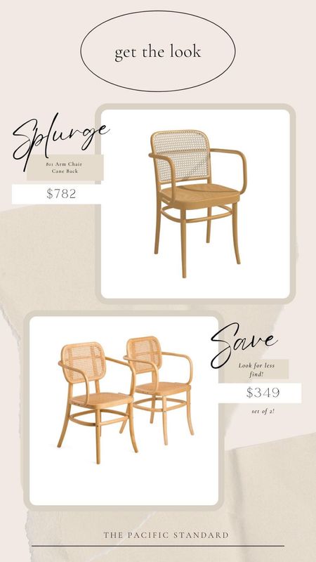 Daily Find #273 | 811 Arm Chair Cane Back #lookforless #diningchair #accentchair #diningroom 

#LTKFind #LTKhome