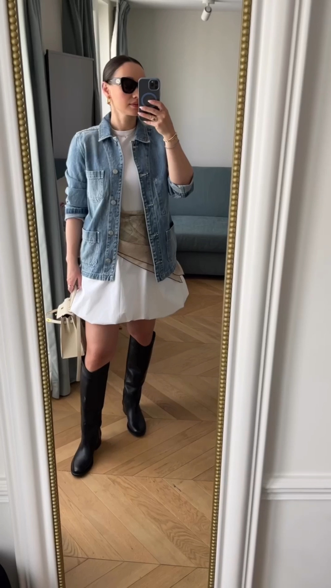 @onequince keeping me stylish and warm in their 100% mongolian cashmere ✨ #quincepartner 

The quality:price ratio is truly incredible. The cashmeres are buttery soft and the cut of each piece is perfection. Will absolutely be ordering these cashmere pieces in multiple colors.

Sizing details:

- Denim jacket - TTS (wearing size S)
- White Bodysuit - TTS (wearing size M, but would reorder in my usual size S)
- Black Cardi - TTS (wearing size S)
- Black dress - TTS (wearing size S)
- Grey short sleeve cashmere sweater - TTS (wearing size S)
- Long sleeve cashmere sweater - TTS (wearing size S)

#LTKFindsUnder50 #LTKFindsUnder100 #LTKTravel