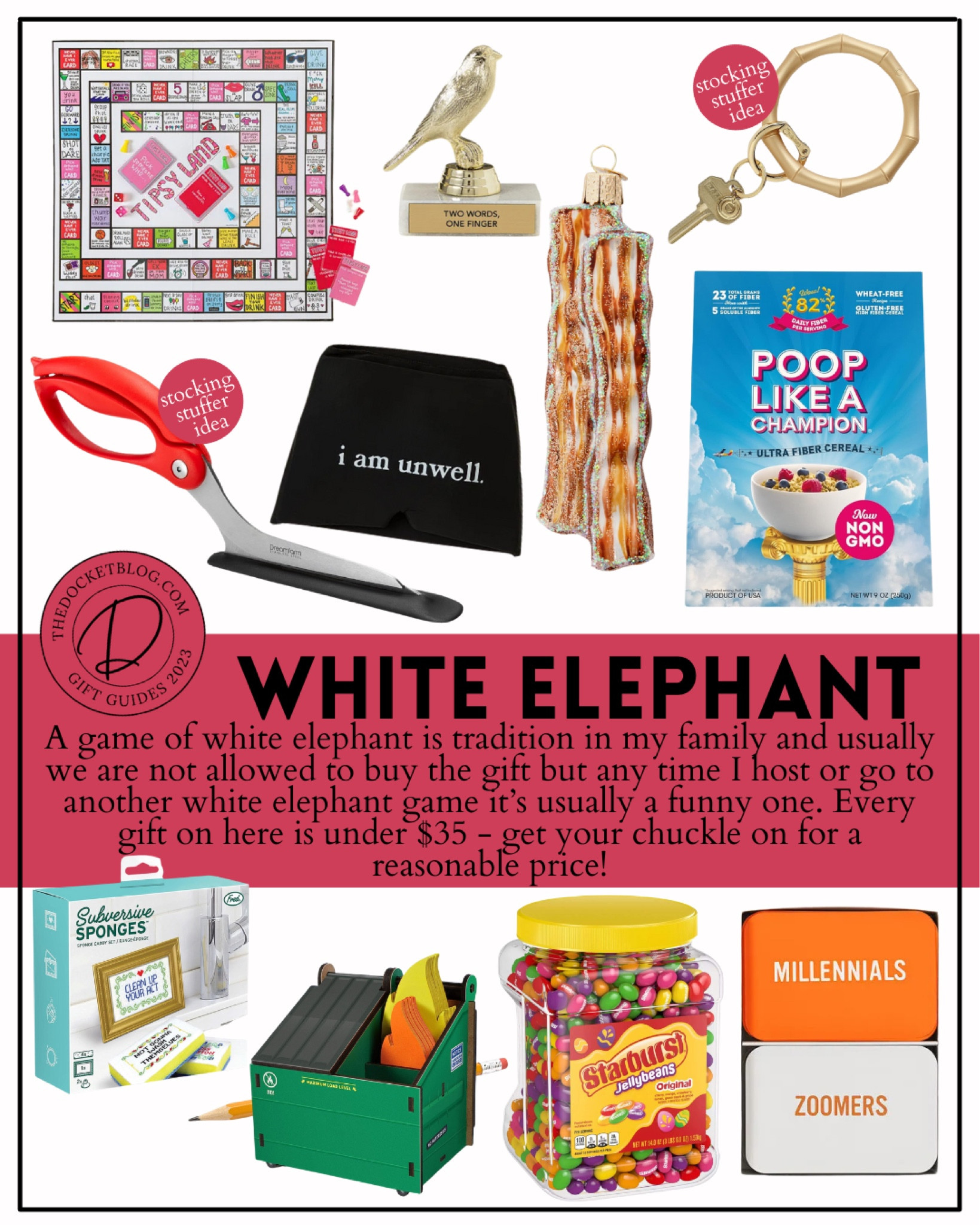 Gift guides for fun and unique white elephant gifts 

Holiday gift guide Christmas presents fun gifts unique gifts Hanukkah gift ideas 

#LTKGiftGuide #LTKfindsunder50 #LTKHoliday