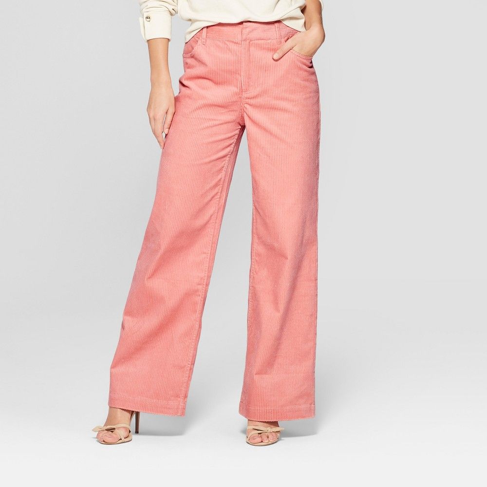 Women's Corduroy Street Sweeper Pants - Who What Wear Pink 6, Red | Target