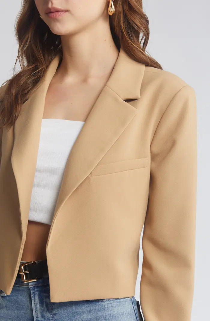 Open Edit Boxy Crop Blazer | Nordstrom | Nordstrom