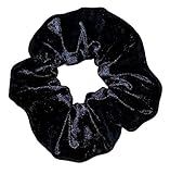 Scrunchies By Mar Handmade Velvet Black Scrunchie | Amazon (US)