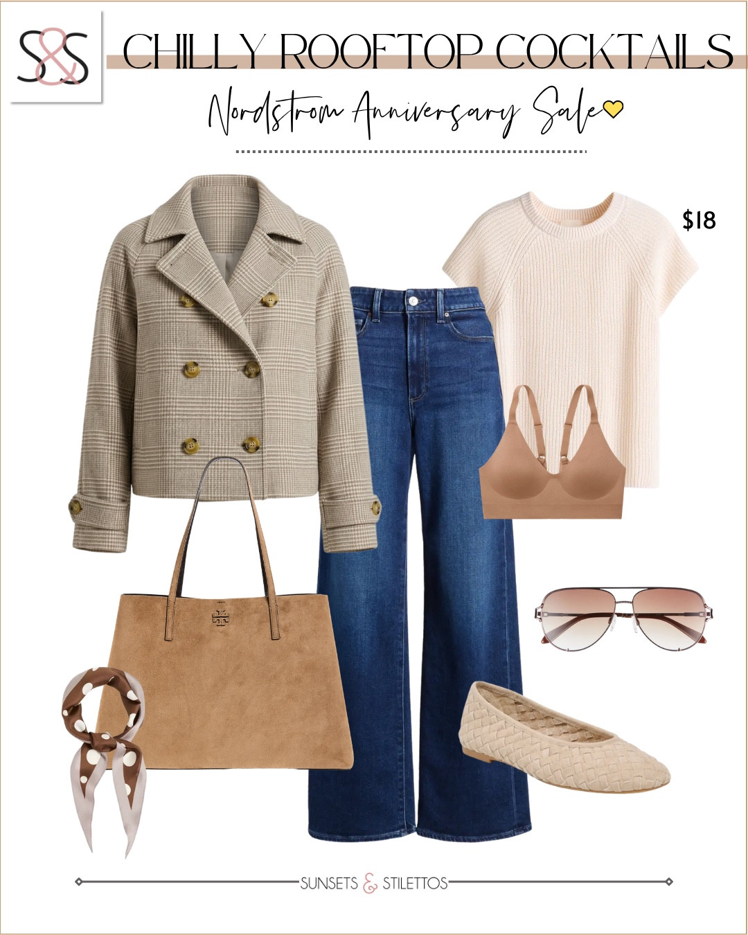 Rooftop cocktails in the cold call for this plaid blazer and wide leg jeans combo I grabbed from the Nordstrom Anniversary Sale, and that $18 sweater tee is genuinely the steal of the entire NSale.

#LTKOver40 #LTKSeasonal #LTKSaleAlert