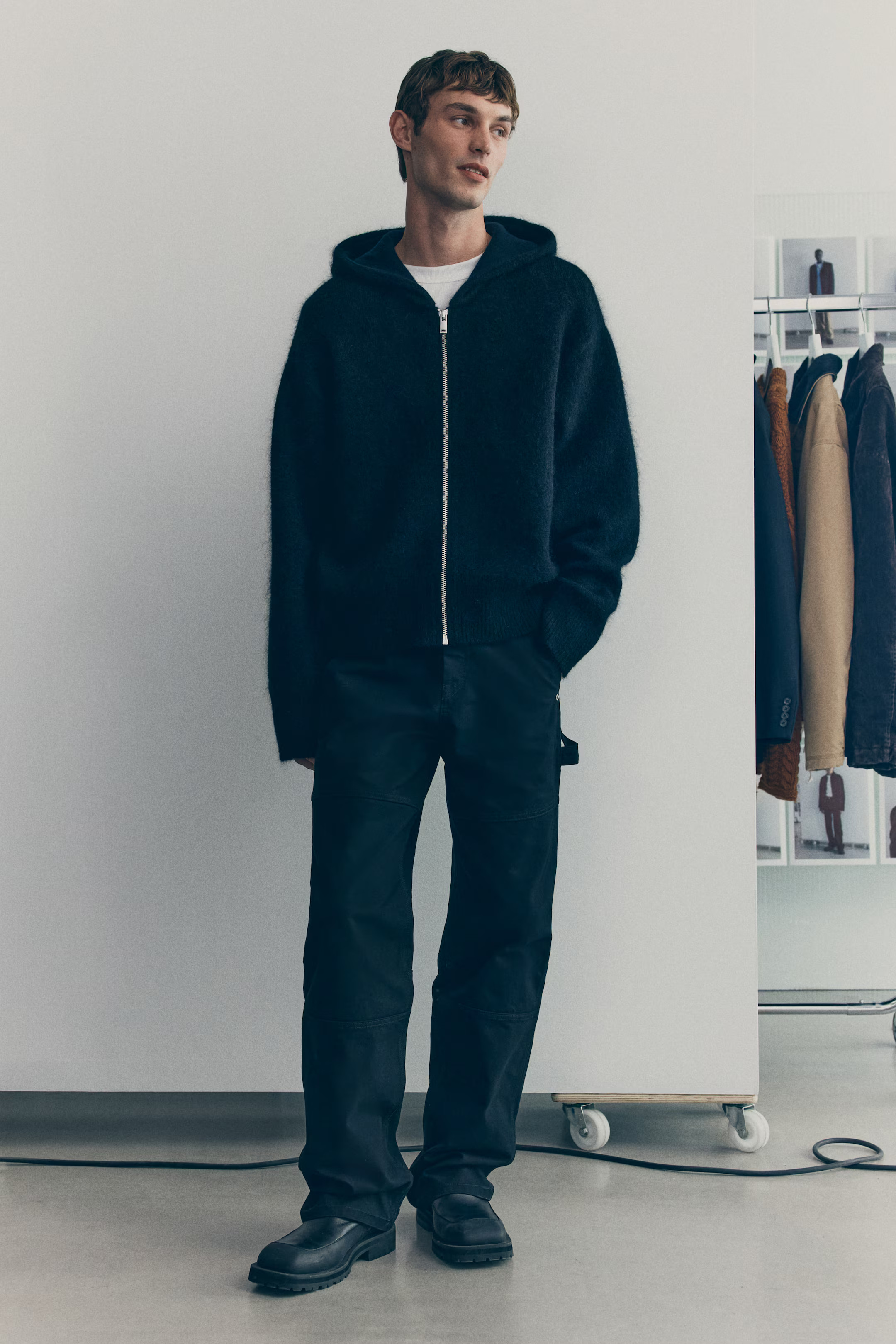 Knit Wool-Blend Hooded Jacket | H&M (US + CA)