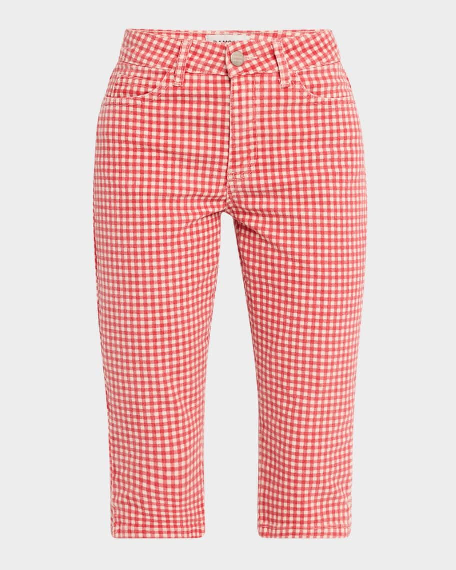 Gingham Capri Jeans | Neiman Marcus