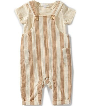 Scene&Heard Baby Boys Short Sleeve Stripe Gauzed Overall Set | Dillard's | Dillard's