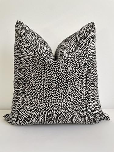 Generic Canyon Theory Hand Block Print Organic Linen 20x20 Inch Throw Pillow Cover: Indoor Outdoor Sustainable Handmade Vintage Decorative Cushion Cover (Brooklyn) | Amazon (US)