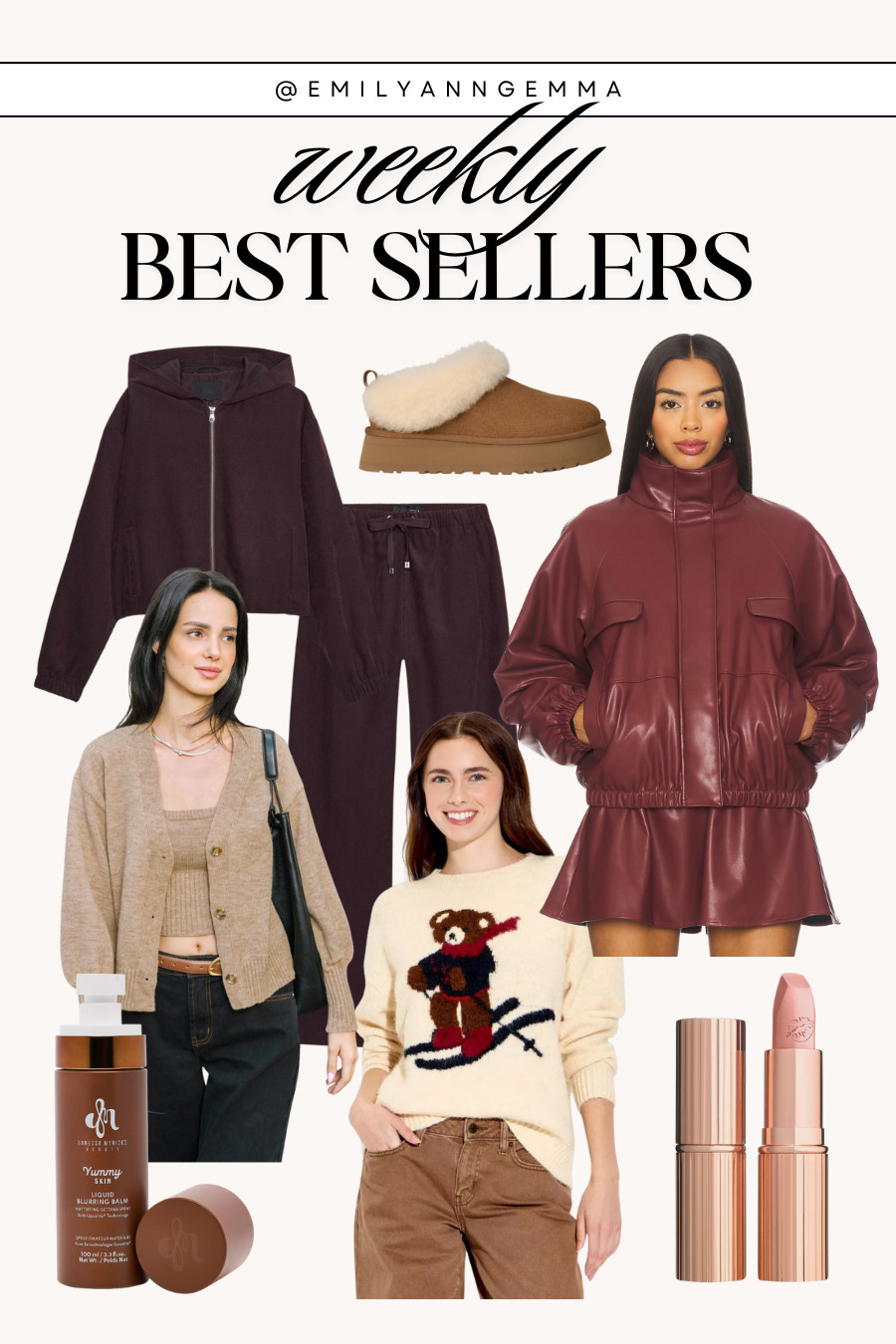 Weekly best sellers! All of your recent favorites including a Zara lounge set, Ugg slippers, burgundy leather jacket, fall cardigan, Target fall sweater, lipstick and more favorites 🍂 

 #LTKStyleTip #LTKSeasonal