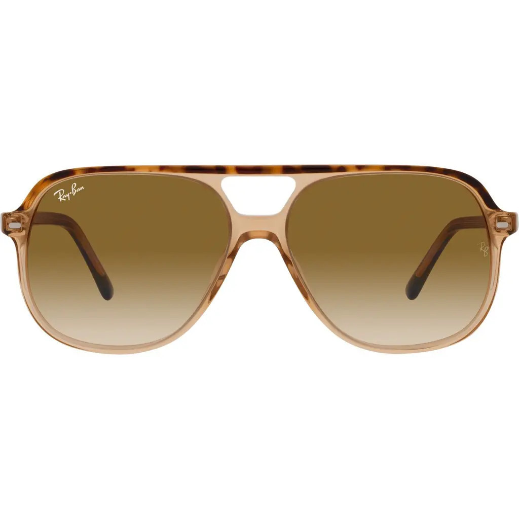 Ray-Ban Bill 56mm Gradient Square Sunglasses in Transparent Brown at Nordstrom | Nordstrom