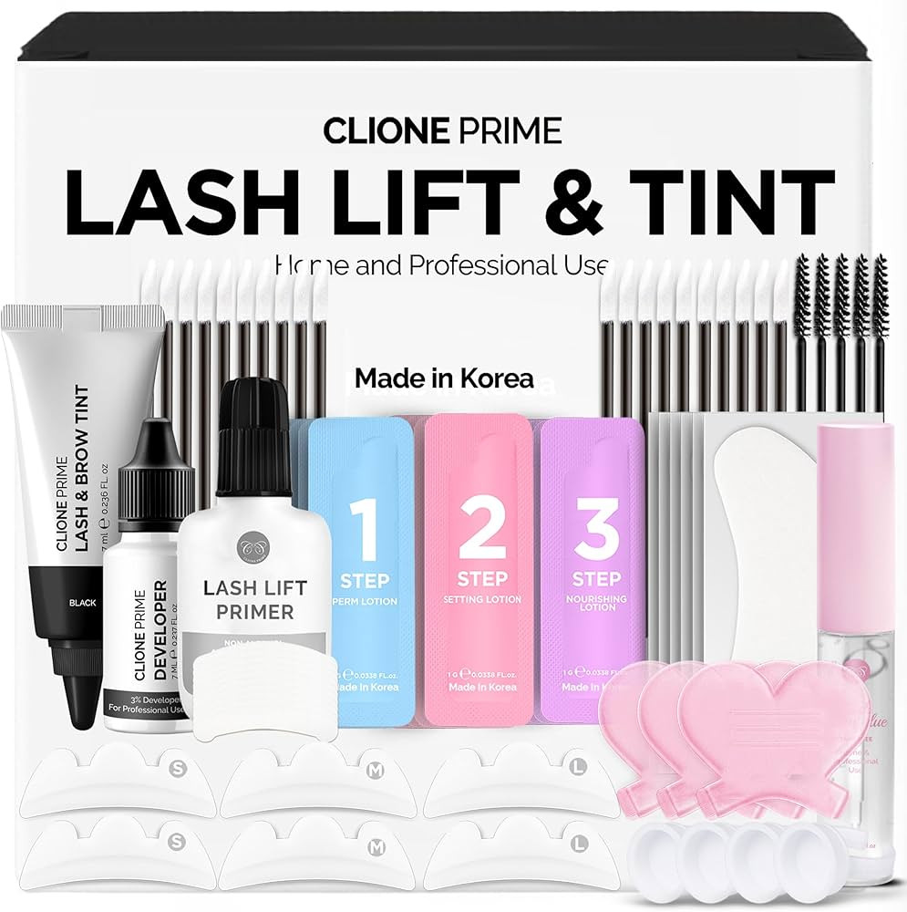 Korean At Home Eye Lash Lift and Tint Kit Professional Brow Lamination and Tint Kit Eye Lash Tint... | Amazon (US)