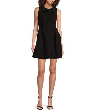 A Loves A Tulip Woven Contrast Bow Round Neck Sleeveless A-Line Mini Dress | Dillard's | Dillard's