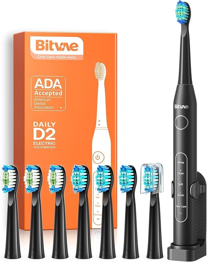 Bitvae Ultrasonic Electric Toothbrushes - Electric Toothbrush for Adults and Kids, American Denta... | Amazon (US)