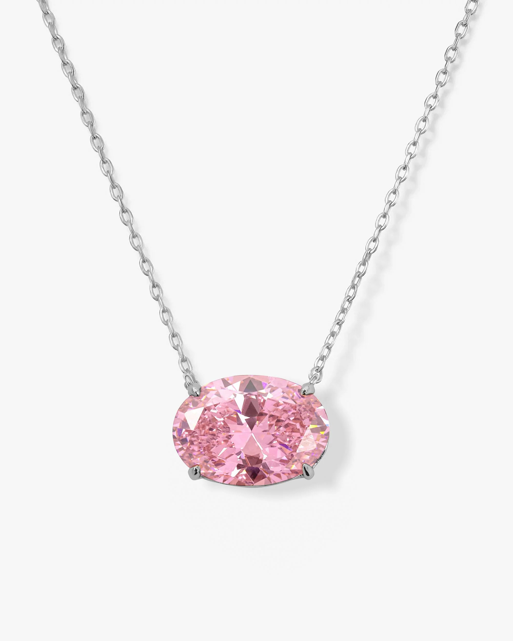 Hello Gorgeous! Necklace - Silver|Pink Diamondettes | Melinda Maria Jewelry