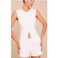 White Hook And Eye Detail Vest | PrettyLittleThing US