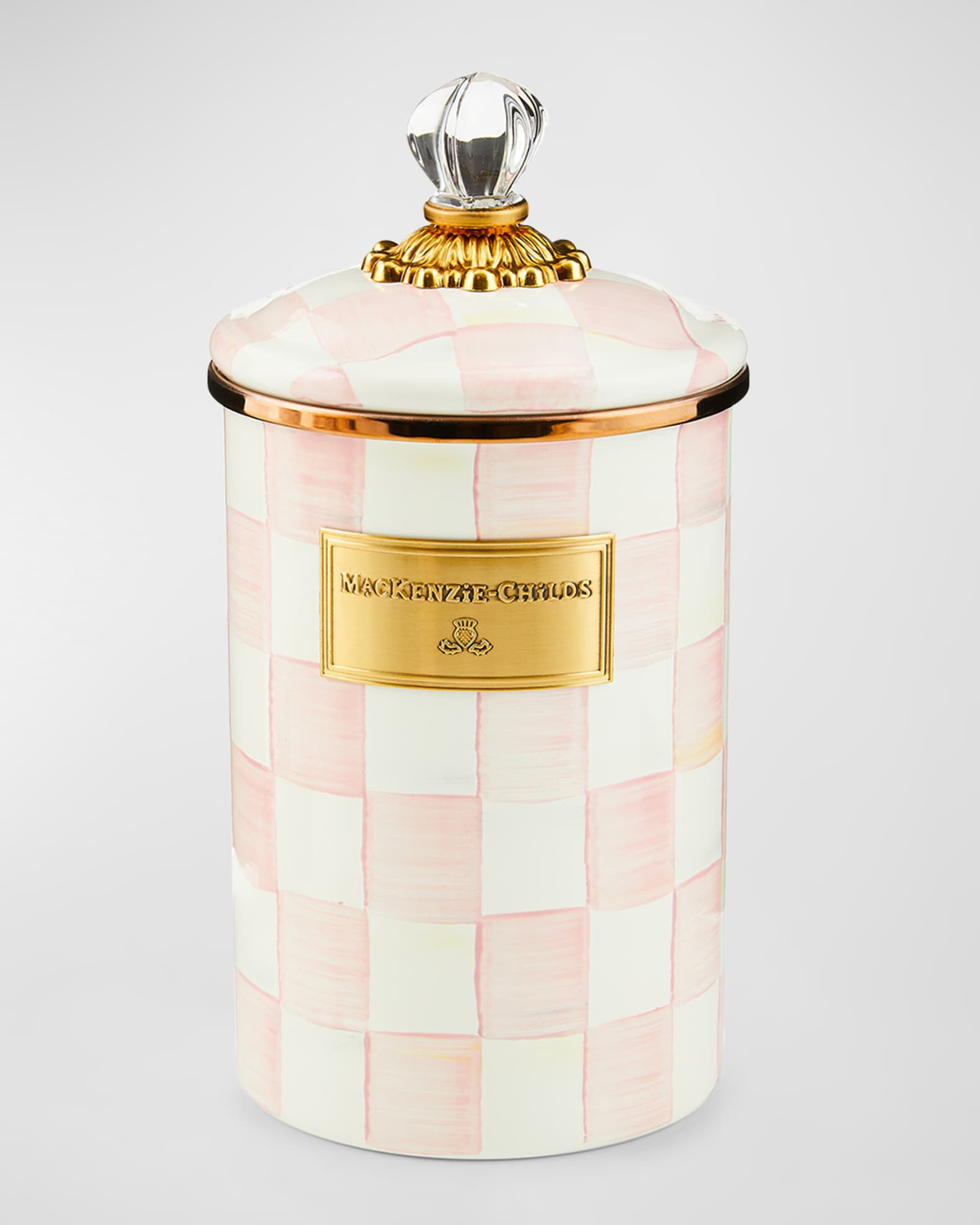Rosy Check Enamel Large Canister | Neiman Marcus