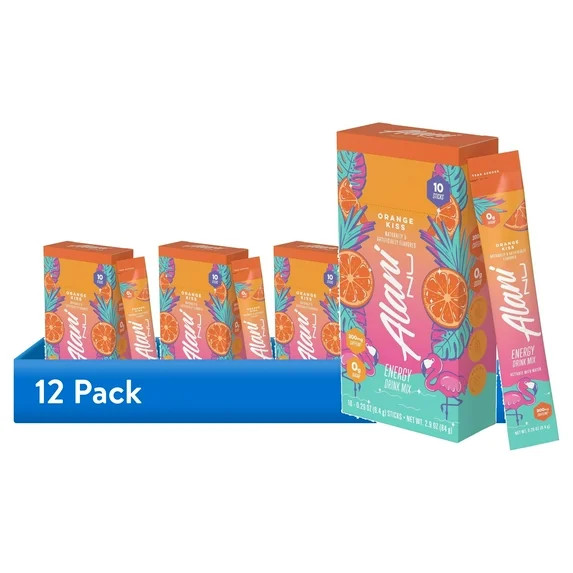 (Paquete de 12) Alani Nu Energy Sticks, Beso de Naranja, 10 Unidades, 200 Mg de Cafeína, Cero Az... | Walmart (US)