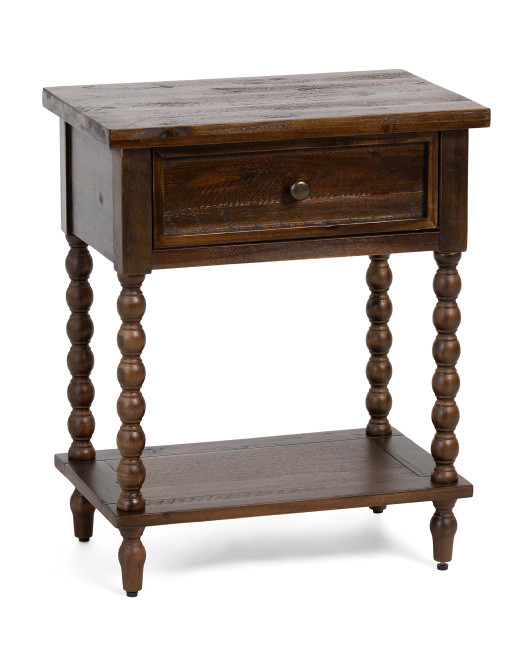 20x13x24 One Drawer Turn Leg Side Table | TJ Maxx