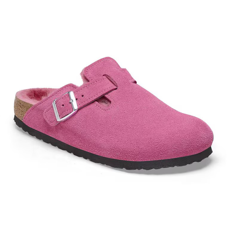 Boston Shearling Suede Leather Fuchsia Tulip | BIRKENSTOCK | Birkenstock USA
