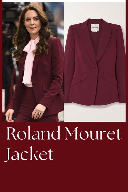 Kate Middleton Roland Mouret burgundy 