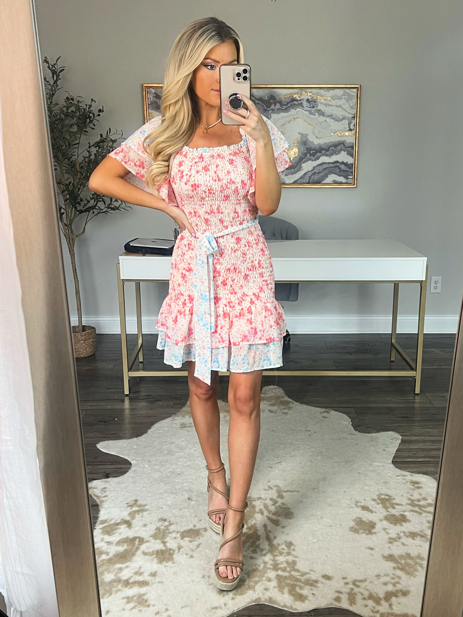 Spring dress. Spring style. Easter dress. Easter outfit. Spring outfit. Floral dress. Smocked dress  

#LTKstyletip #LTKunder100 #LTKSeasonal