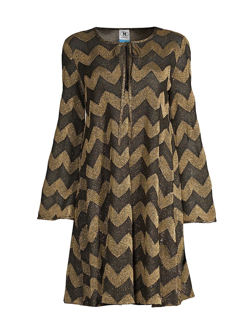 M Missoni Women's Lurex Jersey Dress - Black Gold - Size Small | Saks Fifth Avenue