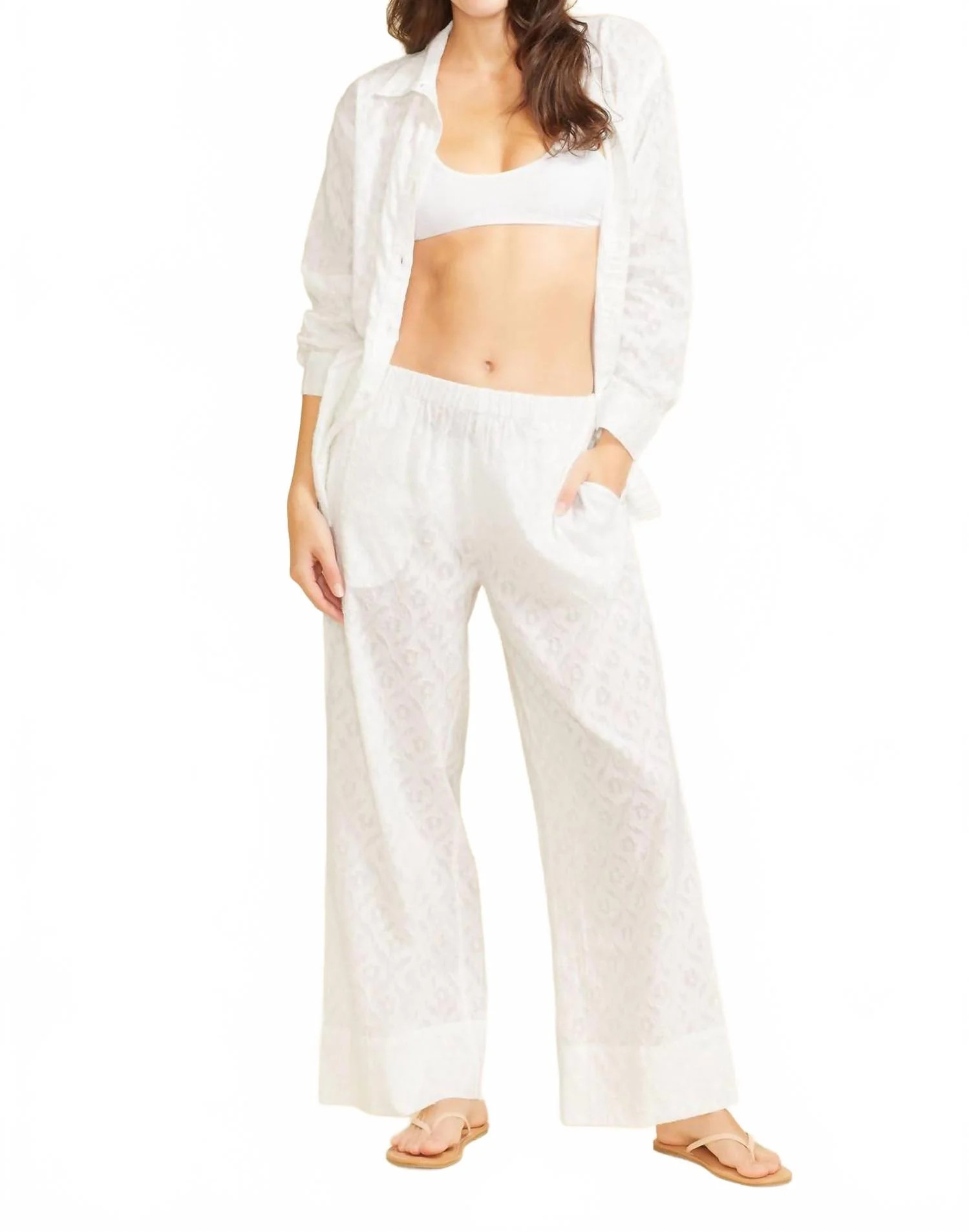 Women's Siena Pants In White | Shop Simon
