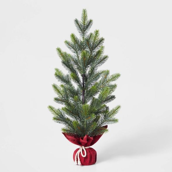 Large Christmas Tree Decorative Figurine with Red Burlap - Wondershop™ | Target