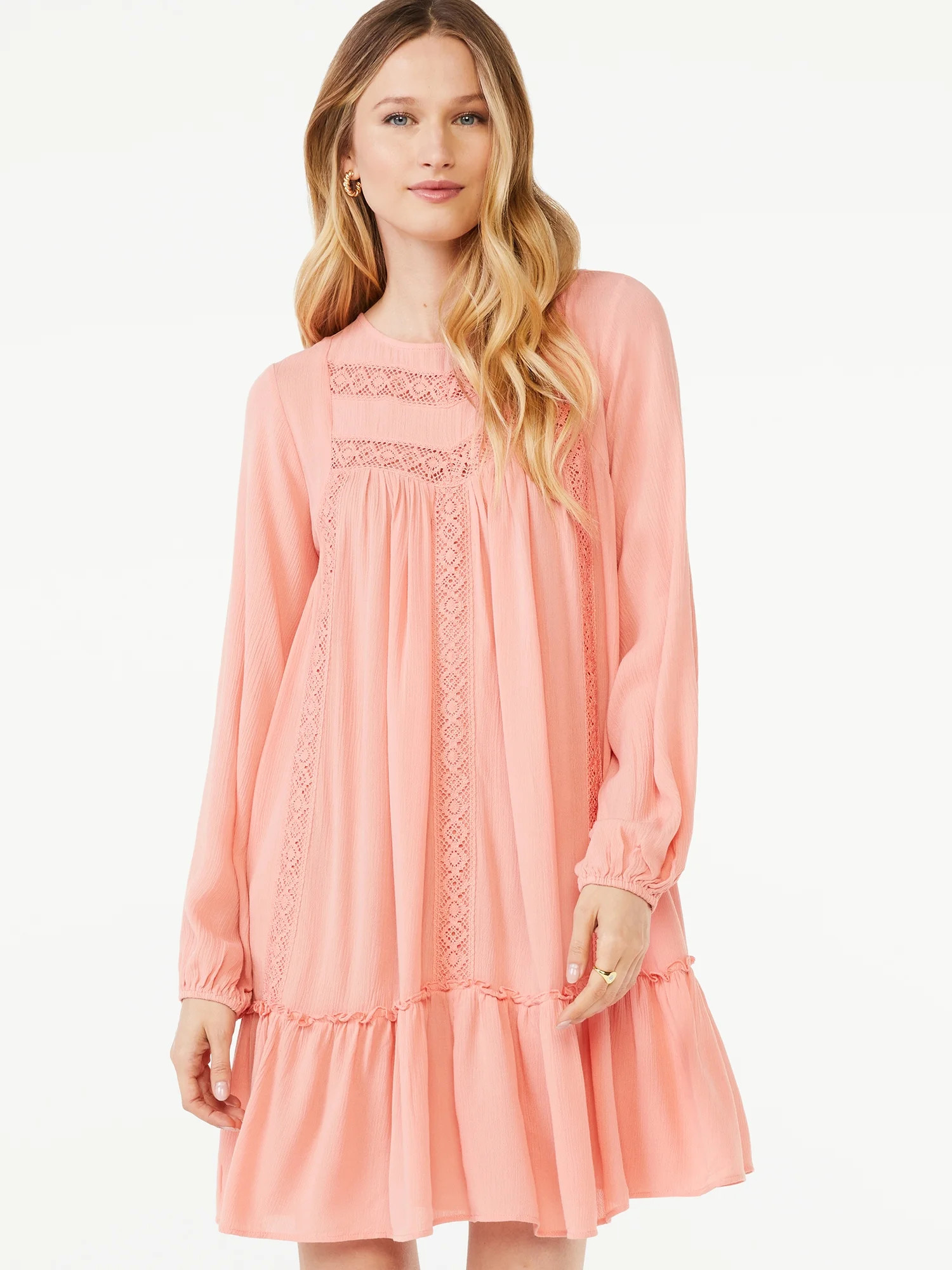 Scoop - Scoop Women's Blouson Sleeve Dress - Walmart.com | Walmart (US)