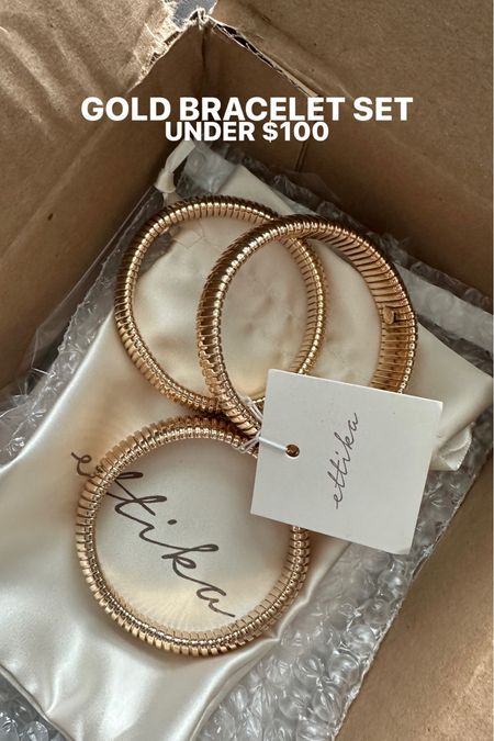 best $50 set of gold bracelets! ✨ Gold jewelry, gold bangles, chunky gold jewelry, under $100 

#LTKfindsunder100 #LTKfindsunder50 #LTKMostLoved