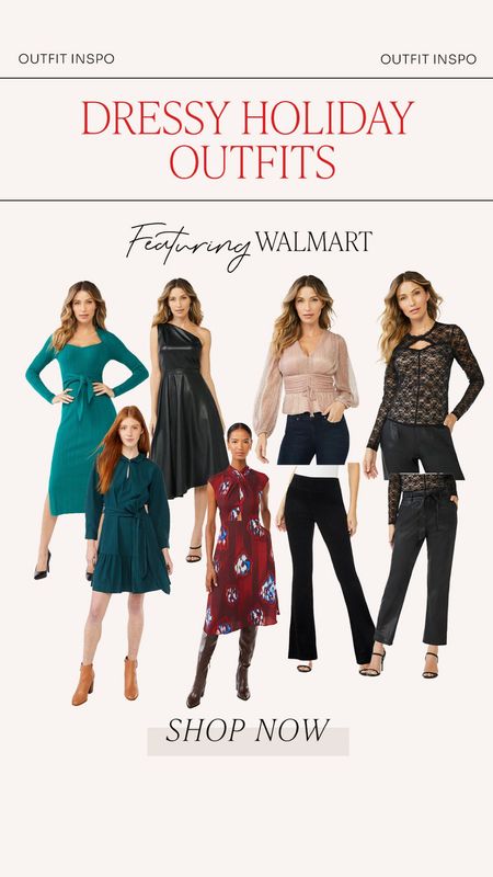 Dressy outfits perfect for the holidays from Walmart @walmartfashion #walmartpartner #walmartfashion