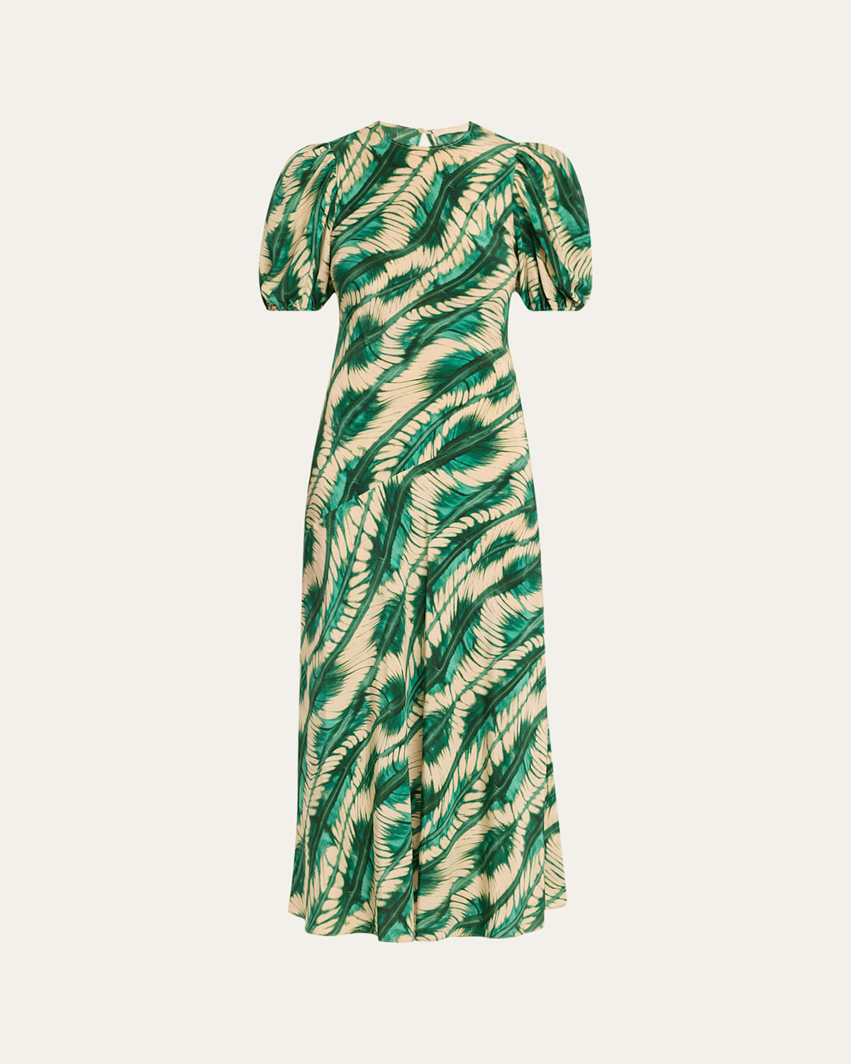 Ines Puff-Sleeve Midi Dress | Bergdorf Goodman